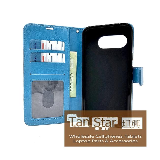 Google Pixel 9a - Book Style Wallet Case with Strap