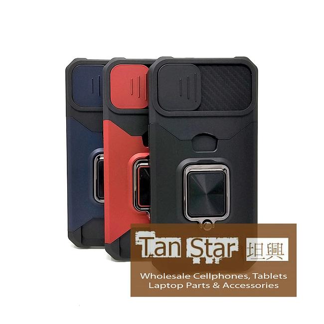 Apple iPhone 16e - Secure Card Holder Magnet Enabled Case with Ring Kickstand