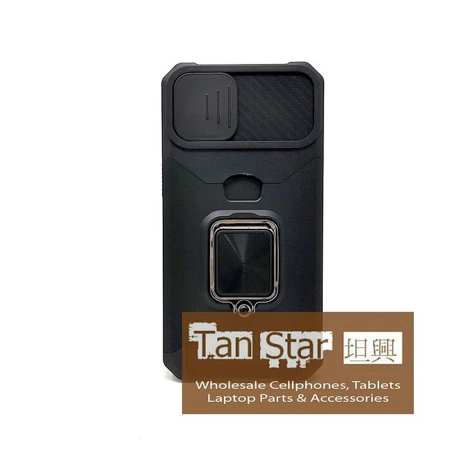 Apple iPhone 16e - Secure Card Holder Magnet Enabled Case with Ring Kickstand