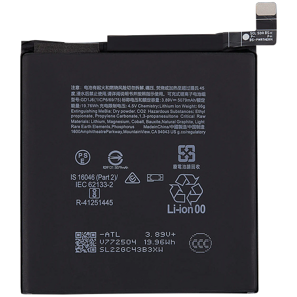 replacement battery GD1J6 for Google Pixel 10 Pro XL