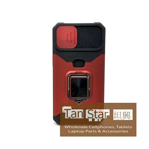 Apple iPhone 16e - Secure Card Holder Magnet Enabled Case with Ring Kickstand