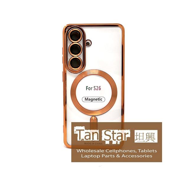 Samsung Galaxy S26 - Chrome Edge Magnet RING Silicone Case