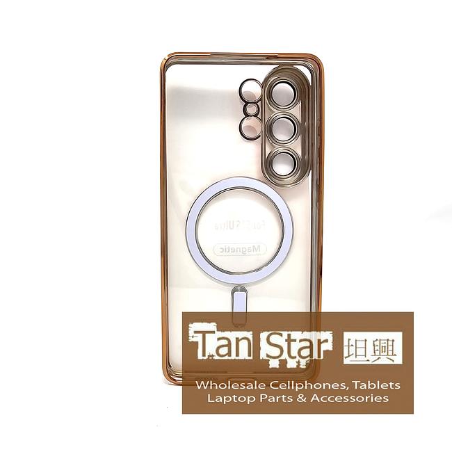 Samsung Galaxy S26 Ultra - Chrome Edge Magnet RING Silicone Case