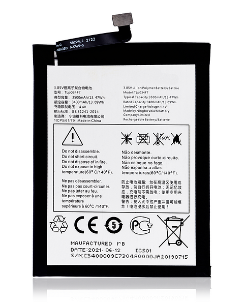 replacement battery TLp034F7 for Alcatel 1V 5007 T-Mobile REVVL 4