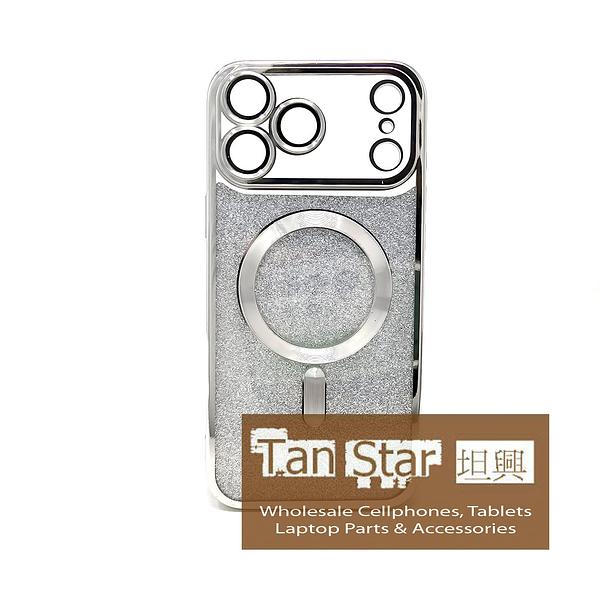 Apple iPhone 17 Pro Max - SPARKLE Chrome Edge Magnet RING Silicone Case