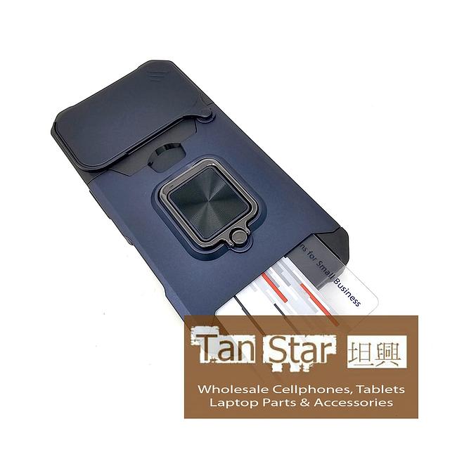 Apple iPhone 17 Pro - Secure Card Holder Magnet Enabled Case with Ring Kickstand