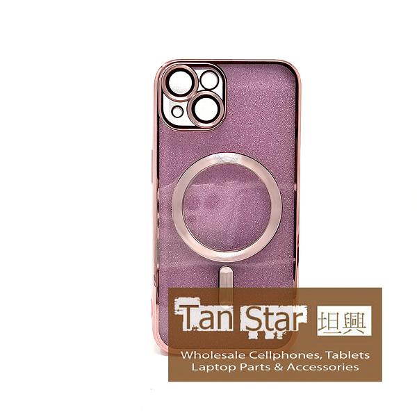 Apple iPhone 14 - SPARKLE Chrome Edge Magnet RING Silicone Case