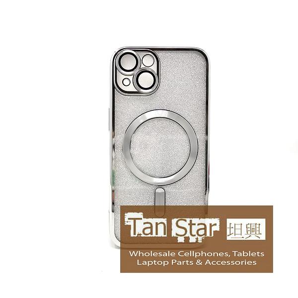Apple iPhone 14 - SPARKLE Chrome Edge Magnet RING Silicone Case