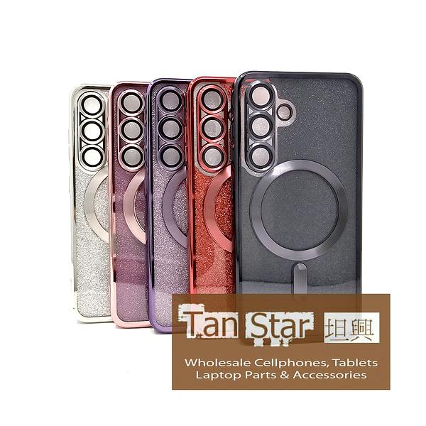 Samsung Galaxy S23 - SPARKLE Chrome Edge Magnet RING Silicone Case
