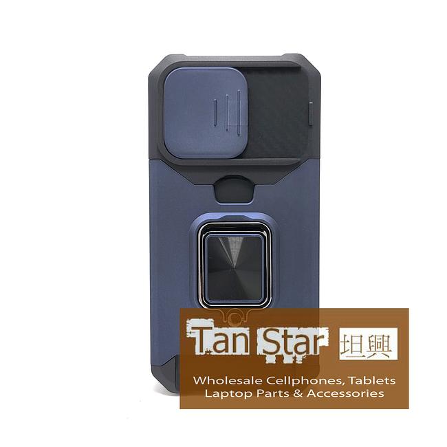 Apple iPhone 13 / 14 - Secure Card Holder Magnet Enabled Case with Ring Kickstand