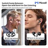 Miccell 2-in 1 Dual Wireless Earpods - Wireless bluetooth Earbuds and Clip-on Combo with Charging Box and Support Wireless Charging VQ-BH115