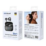 Miccell 2-in 1 Dual Wireless Earpods - Wireless bluetooth Earbuds and Clip-on Combo with Charging Box and Support Wireless Charging VQ-BH115
