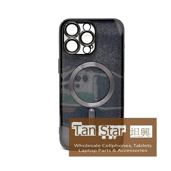 Apple iPhone 13 Pro Max - SPARKLE Chrome Edge Magnet RING Silicone Case