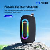 Miccell SP49 Wireless Loudspeaker Super Bass LED Flash Portable Bluetooth Speaker TF Card Support FM Radio