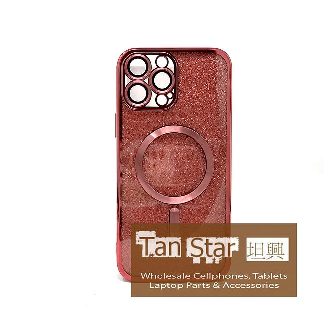 Apple iPhone 13 Pro Max - SPARKLE Chrome Edge Magnet RING Silicone Case