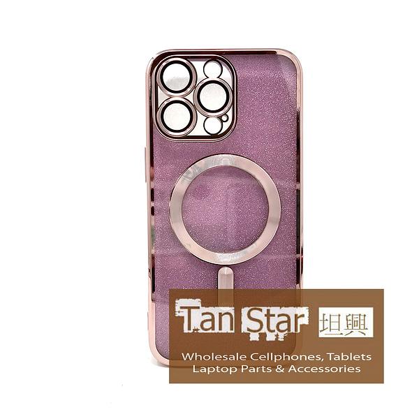 Apple iPhone 13 Pro Max - SPARKLE Chrome Edge Magnet RING Silicone Case