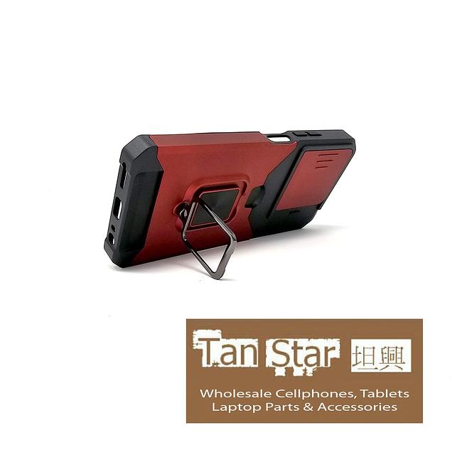 Motorola Moto G 5G 2025 - Secure Card Holder Magnet Enabled Case with Ring Kickstand