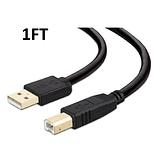 1FT USB 2.0 A Male to B Male Cable - Printer and Scanner Cable