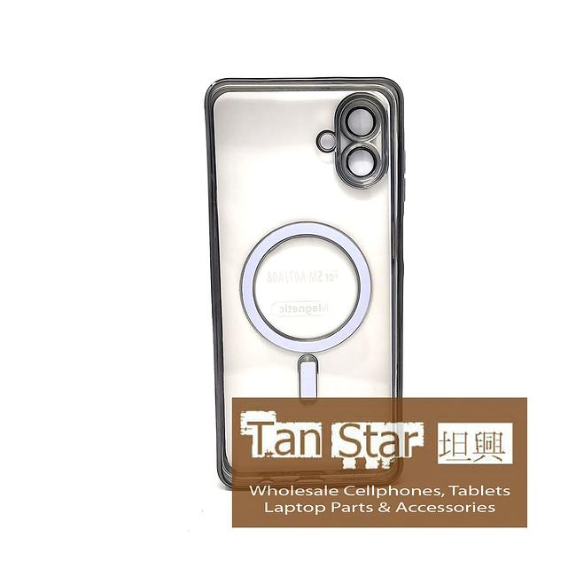 Samsung Galaxy A07 / A08 - Chrome Edge Magnet RING Silicone Case