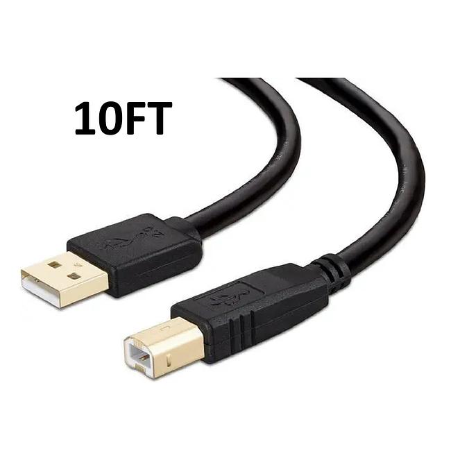 10FT. USB 2.0 A Male to B Male Cable - Printer and Scanner Cable