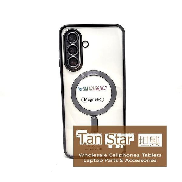 Samsung Galaxy A17 / A26 - Chrome Edge Magnet RING Silicone Case
