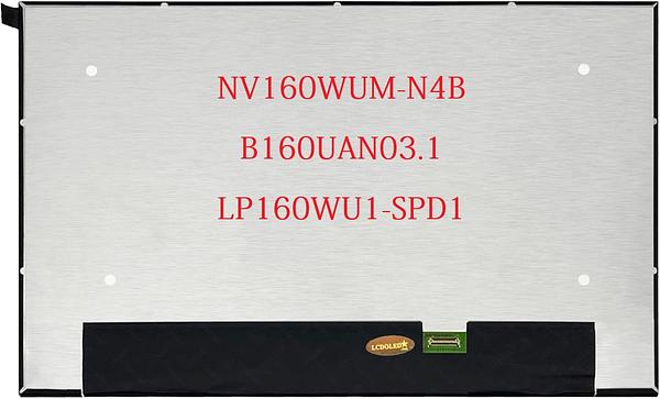 16" Laptop LCD Screen NV160WUM-N4B B160UAN03.1 LP160WU1 SPD1