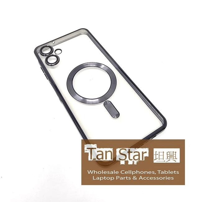 Samsung Galaxy A06 - Chrome Edge Magnet RING Silicone Case