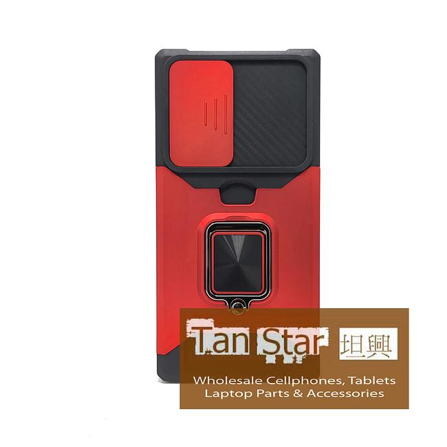 Samsung Galaxy S25 Ultra - Secure Card Holder Magnet Enabled Case with Ring Kickstand