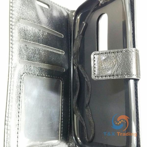 Motorola Moto G3 - Book Style Wallet Case with Strap