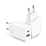 EUROPE DUAL OUTPUT Fast Charger Wall Power Adapter for iPhone 20W