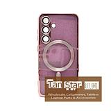 Samsung Galaxy S24 / S25 - SPARKLE Chrome Edge Magnet RING Silicone Case