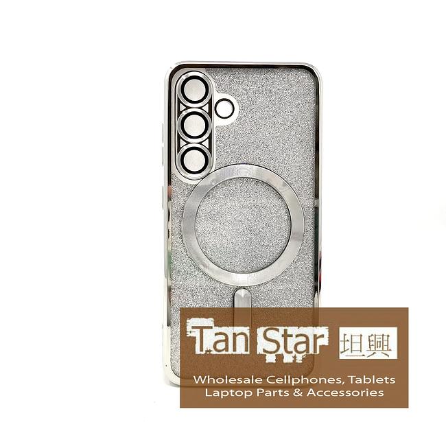 Samsung Galaxy S24 / S25 - SPARKLE Chrome Edge Magnet RING Silicone Case