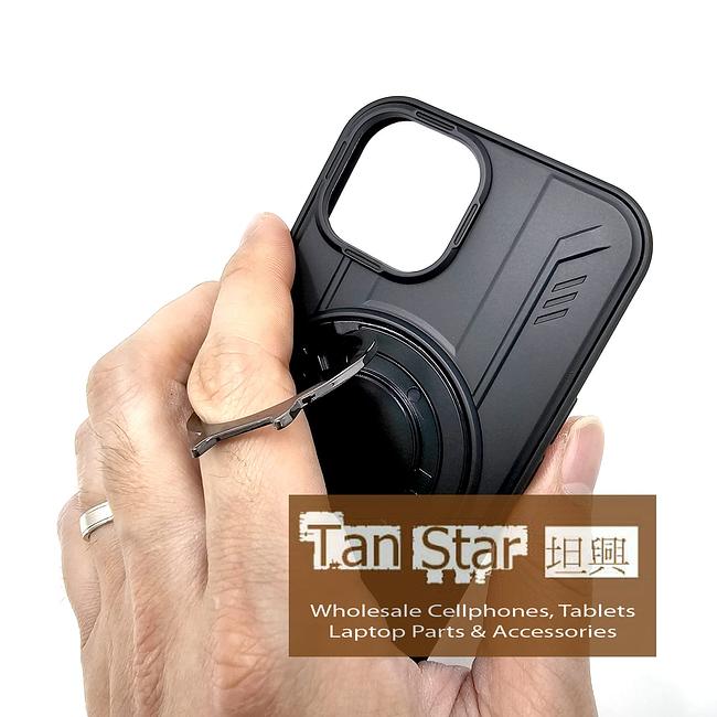 Apple iPhone 14 Pro Max - NINJA Magnet Enabled Case with Ring Kickstand