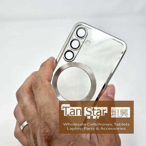 Samsung Galaxy S24 / S25 - SPARKLE Chrome Edge Magnet RING Silicone Case