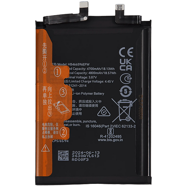 replacement battery HB466596EFW for Honor X9 X9 5G X30 X40 GT Magic 4 Lite
