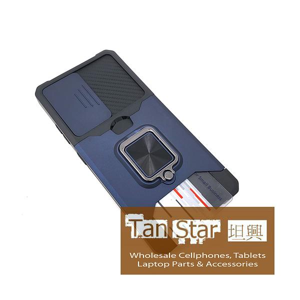 Samsung Galaxy S21 Ultra - Secure Card Holder Magnet Enabled Case with Ring Kickstand