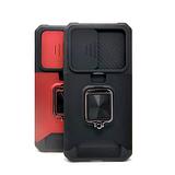 Samsung Galaxy A03S North America - Secure Card Holder Magnet Enabled Case with Ring Kickstand