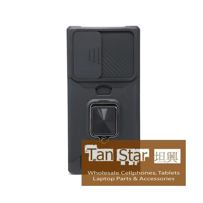 Samsung Galaxy S23 Ultra - Secure Card Holder Magnet Enabled Case with Ring Kickstand