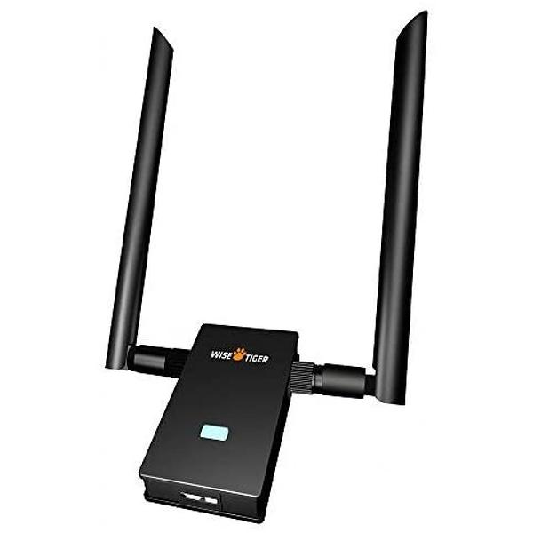 WiFi USB Adapter For Big Room, AC1200 Usb Wireless Network Adapter With 5dBi High Gain Antenna Compatible with Windows 10 8.1 8.7 Mac OS 10.6 and above,