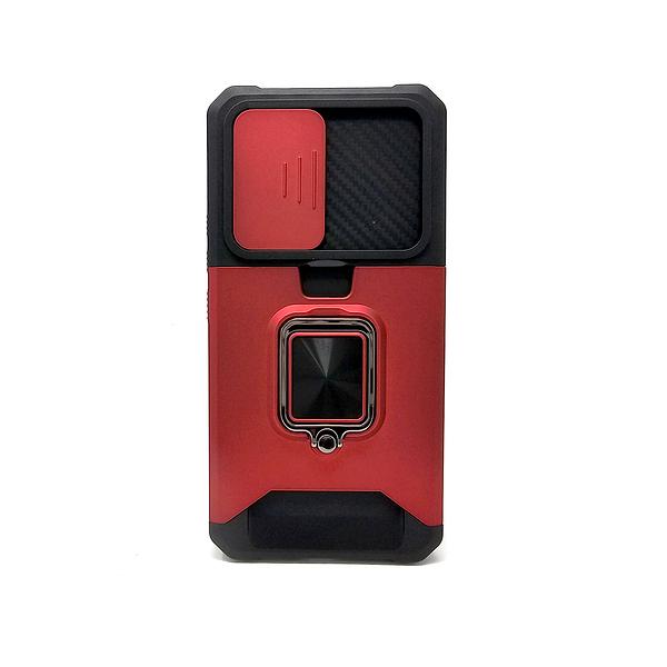 Samsung Galaxy A03S North America - Secure Card Holder Magnet Enabled Case with Ring Kickstand