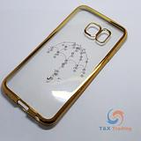 Samsung Galaxy S6 Edge - Chrome Edge with Rhinestone Silicone Case