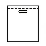 Black Die Cut Non Woven Reusable Bag 15x15.5"