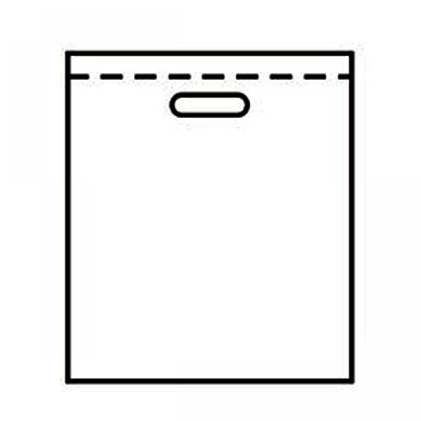 Black Die Cut Non Woven Reusable Bag 15x15.5"