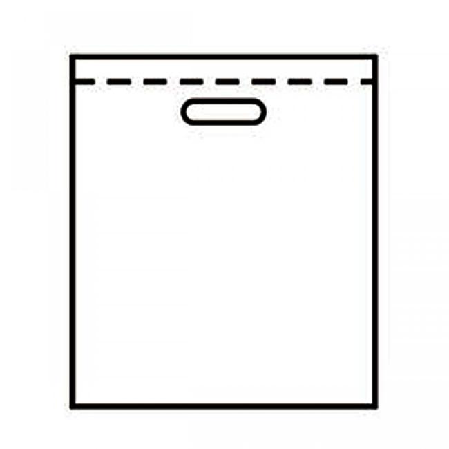 Black Die Cut Non Woven Reusable Bag 15x15.5"