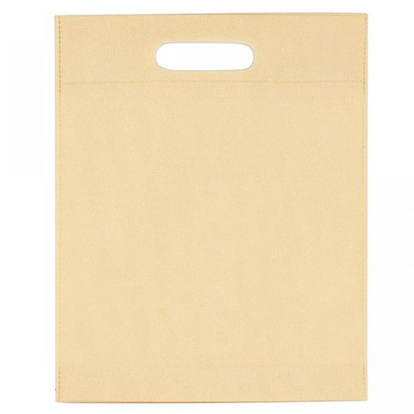 Black Die Cut Non Woven Reusable Bag 15x15.5"