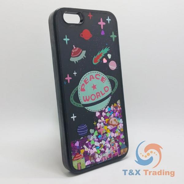 Apple iPhone 6 / 6S - Black Water Liquid Case with Design