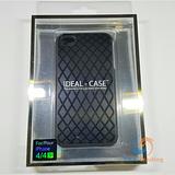 Apple iPhone 4 / 4S - Ideal-Case Rubber Rim Checker Edition Metallic Case