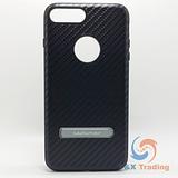 Apple iPhone 7 Plus / 8 Plus - WUW Carbon Fiber Case with Kickstand
