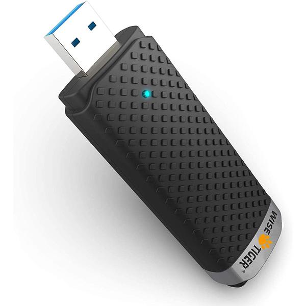 WiFi Adapter with Dongle for PC, AC1300Mbps High Speed 802.11AC Gaming Wireless USB Adapter Long Range