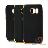 Samsung Galaxy S7 Edge - Black Silicone Phone Case with Chrome Edge